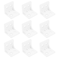 The Lord of the Tools 100PCS Furniture Corner Brace Plastic Angle Corner Bracket 4Hole Right Angle Board Holder L Shape Corner Support for Table Box Cabinet White