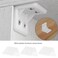 The Lord of the Tools 100PCS Furniture Corner Brace Plastic Angle Corner Bracket 4Hole Right Angle Board Holder L Shape Corner Support for Table Box Cabinet White