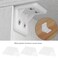 The Lord of the Tools 100PCS Furniture Corner Brace Plastic Angle Corner Bracket 4Hole Right Angle Board Holder L Shape Corner Support for Table Box Cabinet White