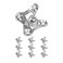 Tsnamay 10Pcs Detachable Corner Brace Zinc Alloy Butterfly Corner Code Right Angle Support Shelf BracketsNickelPlated