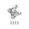 Tsnamay 10Pcs Detachable Corner Brace Zinc Alloy Butterfly Corner Code Right Angle Support Shelf BracketsNickelPlated