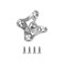 Tsnamay 10Pcs Detachable Corner Brace Zinc Alloy Butterfly Corner Code Right Angle Support Shelf BracketsNickelPlated