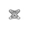 Tsnamay 10Pcs Detachable Corner Brace Zinc Alloy Butterfly Corner Code Right Angle Support Shelf BracketsNickelPlated