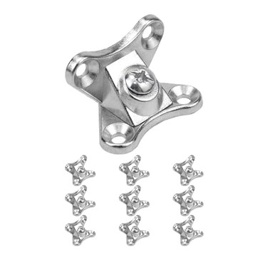 Tsnamay 10Pcs Detachable Corner Brace Zinc Alloy Butterfly Corner Code Right Angle Support Shelf BracketsNickelPlated