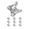 Tsnamay 10Pcs Detachable Corner Brace Zinc Alloy Butterfly Corner Code Right Angle Support Shelf BracketsNickelPlated