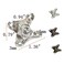 Tsnamay 24Pcs Detachable Corner Brace Zinc Alloy Butterfly Corner Code Right Angle Support Shelf BracketsZinc Plated Silver