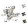 Tsnamay 24Pcs Detachable Corner Brace Zinc Alloy Butterfly Corner Code Right Angle Support Shelf BracketsZinc Plated Silver