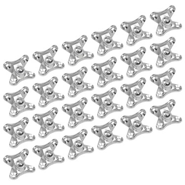 Tsnamay 24Pcs Detachable Corner Brace Zinc Alloy Butterfly Corner Code Right Angle Support Shelf BracketsZinc Plated Silver