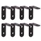 Ulifestar ULIFESTAR Corner Bracket Shelf BracketHeavy Duty Black Stainless Steel L Corner BraceRight Joint Angle Brackets Floating Shelf Supports Wall Hanging Fastener 8 Pack Black 16