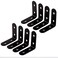Ulifestar ULIFESTAR Corner Bracket Shelf BracketHeavy Duty Black Stainless Steel L Corner BraceRight Joint Angle Brackets Floating Shelf Supports Wall Hanging Fastener 8 Pack Black 16