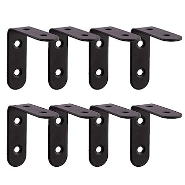 Ulifestar ULIFESTAR Corner Bracket Shelf BracketHeavy Duty Black Stainless Steel L Corner BraceRight Joint Angle Brackets Floating Shelf Supports Wall Hanging Fastener 8 Pack Black 16