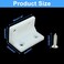Unlorspy 40 Pcs White L Brackets Corner Bracket 90 Degree Right Angle Brackets L Shape Plastic Bracket Corner Brace Sets for Shelves Wood Cabinet Chair and DrawerSize Large