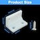 Unlorspy 40 Pcs White L Brackets Corner Bracket 90 Degree Right Angle Brackets L Shape Plastic Bracket Corner Brace Sets for Shelves Wood Cabinet Chair and DrawerSize Large