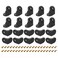 uxcell 20Pcs 90 Degree Plastic Corner Braces 166x234x234mm Nylon Shelf Right Angle Brackets with Screws for Cabinets Cupboards Black