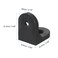 uxcell 20Pcs 90 Degree Plastic Corner Braces 166x234x234mm Nylon Shelf Right Angle Brackets with Screws for Cabinets Cupboards Black