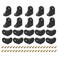 uxcell 20Pcs 90 Degree Plastic Corner Braces 166x234x234mm Nylon Shelf Right Angle Brackets with Screws for Cabinets Cupboards Black
