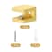 uxcell Glass Shelf Clamp 2Pcs Brass Glass Clamp for 58mm Thick Glass Adjustable Glass Shelf Bracket Support Holder Gold