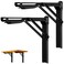 WALMANN 24 Folding Shelf Brackets Heavy Duty Collapsible Brackets for Shelves Wall Mounted Hinges Space Saving Folding Bracket for Table Bench