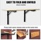 WALMANN 24 Folding Shelf Brackets Heavy Duty Collapsible Brackets for Shelves Wall Mounted Hinges Space Saving Folding Bracket for Table Bench