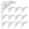 Waziaqoc 12PCS Cabinet Triangle Bracket 90 Degree Corner Support Braces Plastic White Cabinet Countertop Brackets