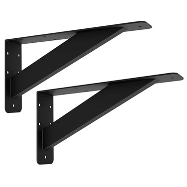 Wdwlbsm 2Pcs Heavy Duty 12 Inch Shelf Brackets Steel Mantel Countertop Support Brackets for Tops Cabinetry
