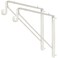 Desunia Welded HEAVY DUTY Oval Closet Rod Shelf Support Bracket Gloss White 2 Pack