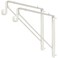 Desunia Welded HEAVY DUTY Oval Closet Rod Shelf Support Bracket Gloss White 2 Pack