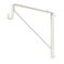 Desunia Welded HEAVY DUTY Oval Closet Rod Shelf Support Bracket Gloss White 2 Pack