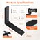 WINKER Corner Brace 4 Pcs Shelf Bracket Heavy Duty Black Steel L Corner Brace Decorative Joint Angle Bracket for Shelf 6 InchX6 Inch Shelves Wall Hanging Bracket with Screws