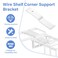 Trdzi Wire Shelf Corner Support Bracket for ClosetMaid 1001 Ventilated Wire Shelving Corner Support 4 Pieces