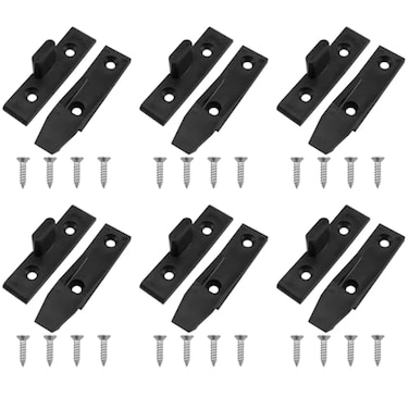 Xhziy black top and bottom fasteners cabinet panel clamps panel mounting fasteners furniture hanging accessories for Roman post cabinet panel 6set 267 063 inches