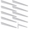 Yalikop 10 Pack Adjustable Shelf Brackets for Double Track System Closet Organization Heavy Duty Wire Shelf BracketsWhite145 Inch