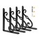Yarssihha 5 Inch Decorative Shelf Brackets 4 Pack Wall Mounted Metal Shelving Brackets Heavy Duty Shelf Supports Rustic L Shape Brackets for Floating Shelves DIY Home Kitchen with Screws