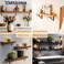 Yarssihha 5 Inch Decorative Shelf Brackets 4 Pack Wall Mounted Metal Shelving Brackets Heavy Duty Shelf Supports Rustic L Shape Brackets for Floating Shelves DIY Home Kitchen with Screws