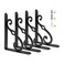 Yarssihha 5 Inch Decorative Shelf Brackets 4 Pack Wall Mounted Metal Shelving Brackets Heavy Duty Shelf Supports Rustic L Shape Brackets for Floating Shelves DIY Home Kitchen with Screws