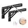 Yarssihha 8 Inch Folding Shelf Bracket 2 Pack Heavy Duty Wall Mounted Foldable Brackets SpaceSaving Metal Collapsible Shelf Brackets Max Load180lbs
