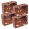 ZZLZX 4PCS 2 inch Brown Low Profile Box Mounting Bracket for Headrail Thin Box Railing Low Rail Blinds Bracket Blinds Mounting Bracket