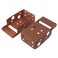 ZZLZX 4PCS 2 inch Brown Low Profile Box Mounting Bracket for Headrail Thin Box Railing Low Rail Blinds Bracket Blinds Mounting Bracket
