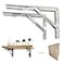 CNNUXI HARDWARE Folding Shelf Brackets 24 inch Heavy DutyMax Load 550 lbStainless Steel Collapsible Shelf BracketWall Mounted Folding Table Bracket Save SpacePack of 2