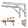 CNNUXI HARDWARE Folding Shelf Brackets 24 inch Heavy DutyMax Load 550 lbStainless Steel Collapsible Shelf BracketWall Mounted Folding Table Bracket Save SpacePack of 2