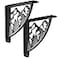 Starby STARBY Heavy Duty Shelf Brackets 2 Pack 8 x 8 Fireplace Mantel Corbels L Shaped Metal Bracket Counter Supports Designer Wrought Iron Black DIY Hardware Included 500 Lb Capacity Made in USA