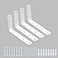 WINKER Corner Brace 4 Pcs Shelf Bracket Heavy Duty White Steel L Corner Brace Decorative Joint Angle Bracket for Shelf 5 InchX3 Inch Shelves Wall Hanging Bracket with Screws 125X75mm5 InchX3 Inch4PCS