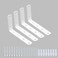WINKER Corner Brace 4 Pcs Shelf Bracket Heavy Duty White Steel L Corner Brace Decorative Joint Angle Bracket for Shelf 5 InchX3 Inch Shelves Wall Hanging Bracket with Screws 125X75mm5 InchX3 Inch4PCS