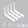 WINKER Corner Brace 4 Pcs Shelf Bracket Heavy Duty White Steel L Corner Brace Decorative Joint Angle Bracket for Shelf 5 InchX3 Inch Shelves Wall Hanging Bracket with Screws 125X75mm5 InchX3 Inch4PCS