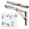 CLT CLETING CLT 22 Folding Shelf Brackets Max Load 440 lb Heavy Duty Stainless Steel DIY Wall Mounted Shelf Bracket Space Saving for Table Work Bench Pack of 2