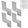 KSWLOR 2x4 Door Barricade Brackets4PCS Heavy Duty Stainless Steel Drop Open Bar Security Door Lock Bracket Door Barricade Open Bar Holder Fits 2 by 4 LumberSecurity Z Bracket for BarnGateShed