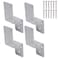 KSWLOR 2x4 Door Barricade Brackets4PCS Heavy Duty Stainless Steel Drop Open Bar Security Door Lock Bracket Door Barricade Open Bar Holder Fits 2 by 4 LumberSecurity Z Bracket for BarnGateShed