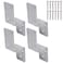 KSWLOR 2x4 Door Barricade Brackets4PCS Heavy Duty Stainless Steel Drop Open Bar Security Door Lock Bracket Door Barricade Open Bar Holder Fits 2 by 4 LumberSecurity Z Bracket for BarnGateShed