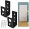 SECURITYMAN SecurityMan Heavy Duty 2x4 Door Barricade Brackets 700lbs of Force Door Brace Install in 2pc Thick 35mm Iron Metal U Bracket Rust Proof Gate Bar Holder for IndoorOutdoor Door Security Bar