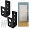 SECURITYMAN SecurityMan Heavy Duty 2x4 Door Barricade Brackets 700lbs of Force Door Brace Install in 2pc Thick 35mm Iron Metal U Bracket Rust Proof Gate Bar Holder for IndoorOutdoor Door Security Bar
